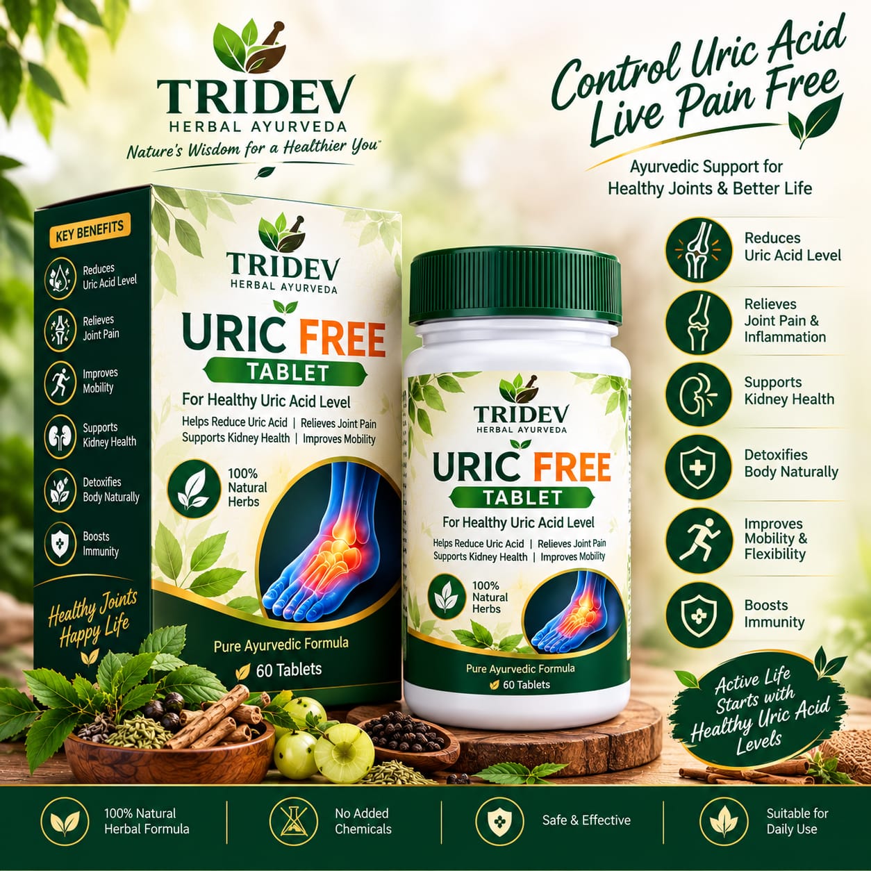 Uric free tablet